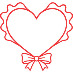 Coquette Valentine Frame Border PNG