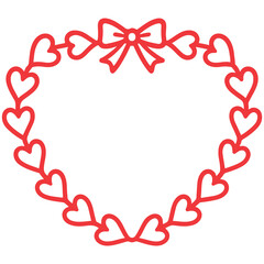 Coquette Valentine Frame Border PNG