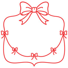 Coquette Valentine Frame Border PNG