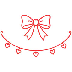 Coquette Valentine Frame Border PNG