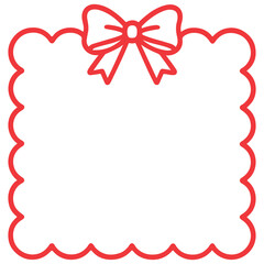 Coquette Valentine Frame Border PNG