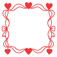 Coquette Valentine Frame Border PNG