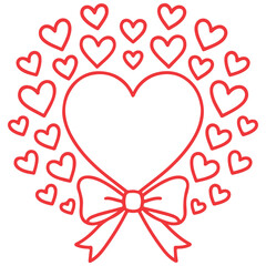 Coquette Valentine Frame Border PNG