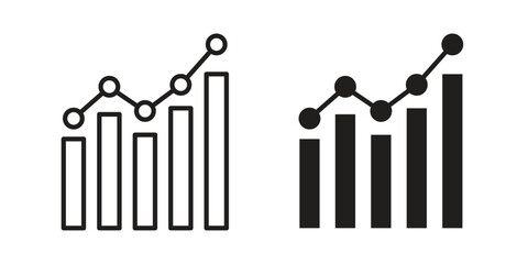 Chart icon silhouette abstract design. vector clipart designs