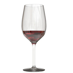 Elegant red wine glass filled with rich wine showcasing fine dining experience at sunset
