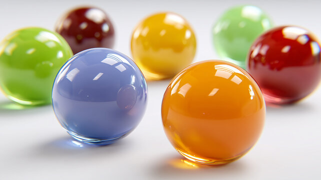 A set of glossy spheres illustrating diversity and the idea of varied perspectives coming together in a unified conceptual arrangement.