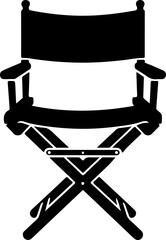 Fototapeta premium director's chair silhouette vector illustration