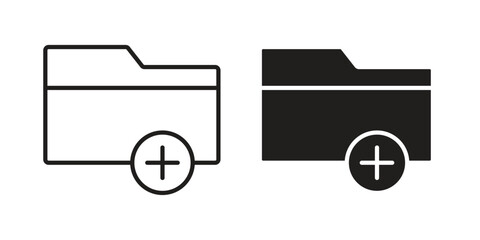 Create folder icon silhouette abstract design. vector clipart designs