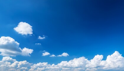 blue sky with scattered clouds on a clear sunny day