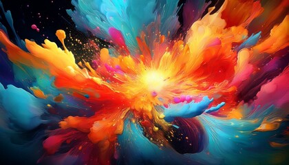 abstract explosion of vibrant colors