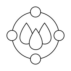 Water icon vector. Rain illustration sign. Watering symbol. Moisture Logo. 