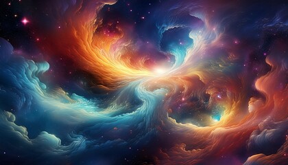 cosmic cloud nebula swirling hues