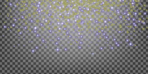 Glowing particles float across a transparent background. A dreamy festive overlay for magical designs.