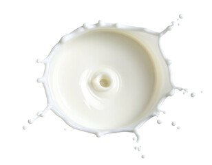 White liquid splash, crown shape, central ripple, black background