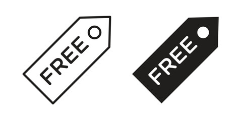 Free tag icon silhouette abstract design. vector clipart designs