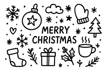 “Hand-Drawn Merry Christmas Holiday Graphic”