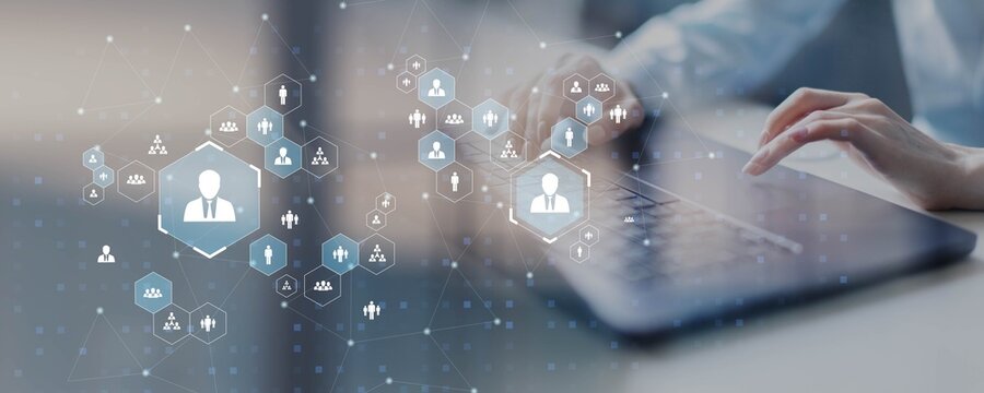 Human Resources Management Network Visualization.