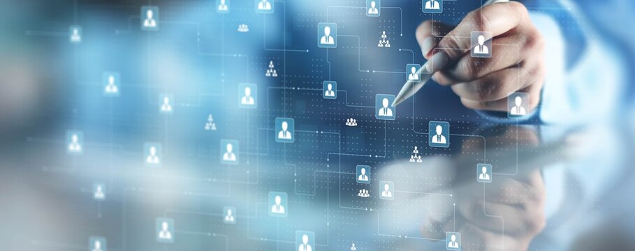 Networked Organizational Structure Depiction HR Human Resources.