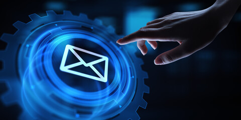 Email Newsletter Subscription Interface with Envelope and Message Icons.