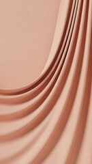 Close-up of flowing fabric in a soft, warm, and inviting peach color, with elegant folds.