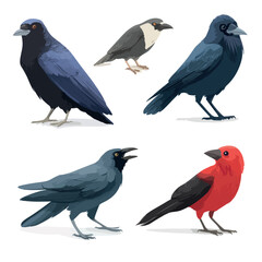 collection of birds