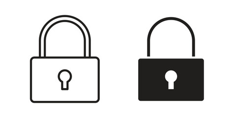 Lock icon silhouette abstract design. vector clipart designs