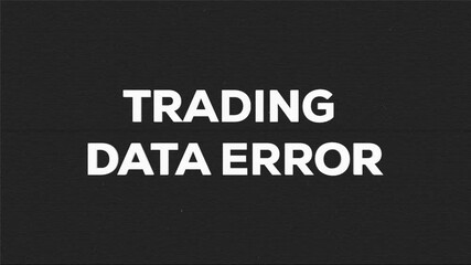 Digital Error Display, Cyber Market Alert Visuals, Animated Glitch Effects Evoke Highstakes Trading Environment, Dynamic Digital Glitches With Scanline Noise And Flickering Highlight Technical Issues - Powered by Adobe