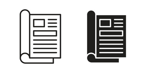 Magazines icon silhouette abstract design. vector clipart designs
