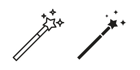 Magic icon silhouette abstract design. vector clipart designs