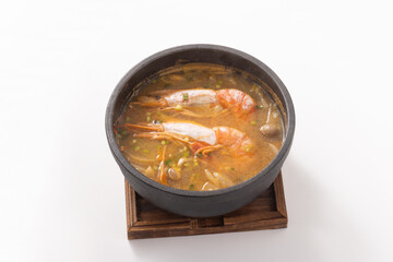 赤エビ　海鮮スープ（コチュジャン　味噌味）