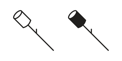 Marshmallow icon silhouette abstract design. vector clipart designs