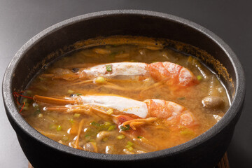 赤エビ　海鮮スープ（コチュジャン　味噌味）