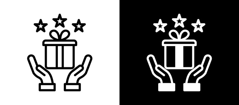 Loyalty Programs whiteblack icon