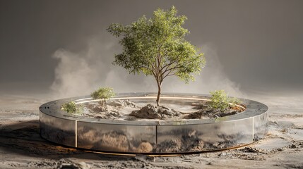 Symbolischer Baum im geschützten Ökosystem
