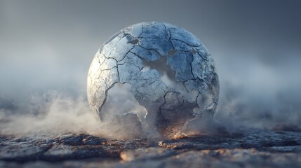 Aufbrechende Erde als Symbol für globale Klimakrise
