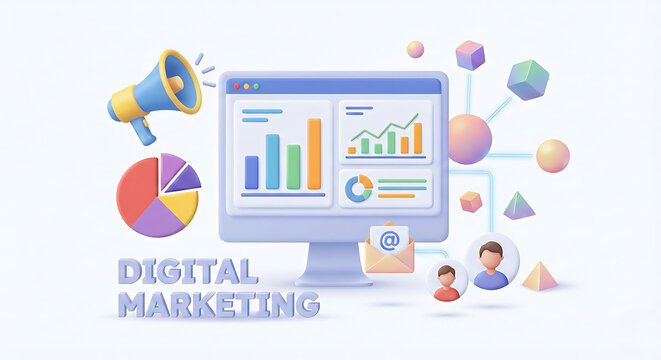 Boost business growth with modern digital marketing strategies and analytics tools, track performance with dynamic charts, and connect with your audience through email marketing - Powered by Adobe