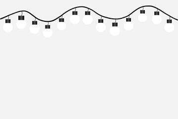 Light bulb garland vector illustration 