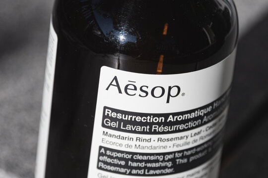 Aesop Hand Wash bottle close-up