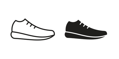 Sneaker icon silhouette abstract design. vector clipart designs