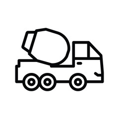 Cement mixer truck icon