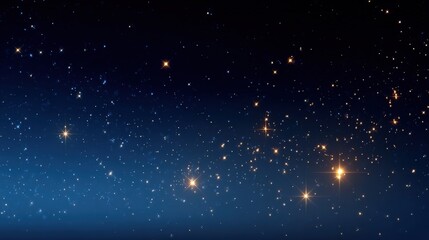A serene night sky filled with sparkling stars against a deep blue backdrop, creating a sense of wonder and tranquility.