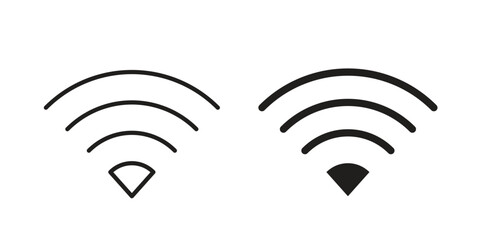 Wifi icon silhouette abstract design. vector clipart designs
