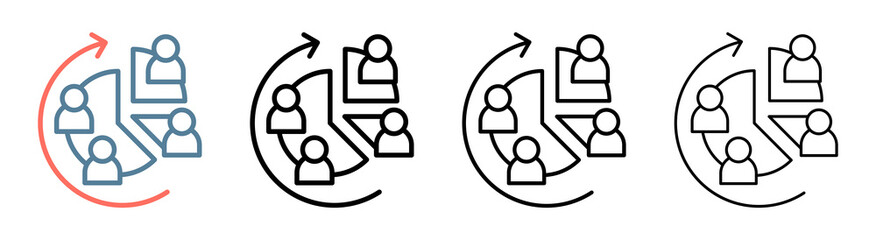 Segmentation Icon Collection Set Different Style