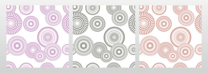 Set of abstract geometric patterns. Seamless vector backgrounds. Colored ornaments Graphic modern patterns Simple lattice graphic design