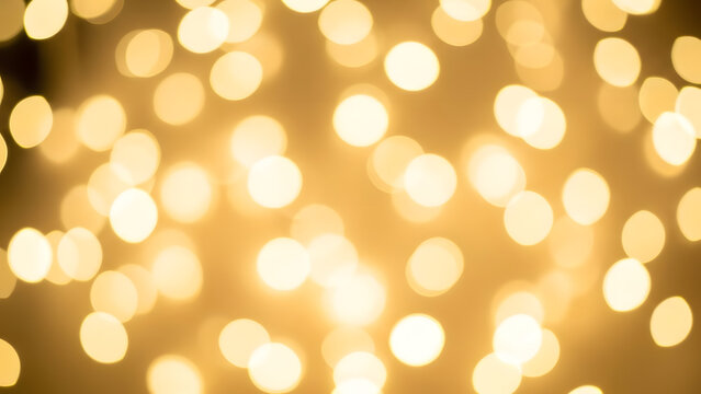 Golden Bokeh Background Abstract Circles of Light for Festive Designs