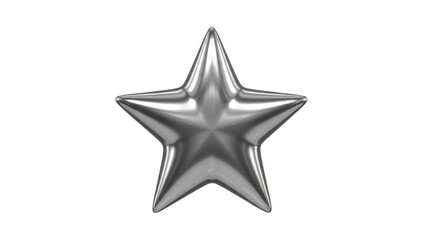 Obraz premium Christmas Holiday Silver Star Ornament on a transparent background PNG image