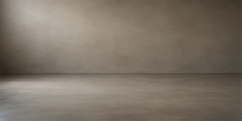 Dark empty vintage interior room with dirty gray concrete wall and floor texture design backdrop