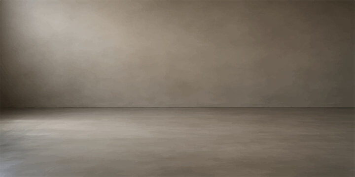 Dark empty vintage interior room with dirty gray concrete wall and floor texture design backdrop