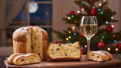 preparativi per il brindisi di natale