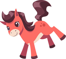 Cute cartoon horse character for 2026 Chinese New Year celebration